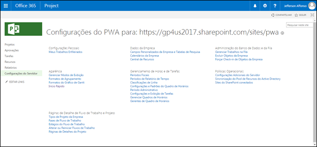 Microsoft Project PPM - Configurando o ambiente